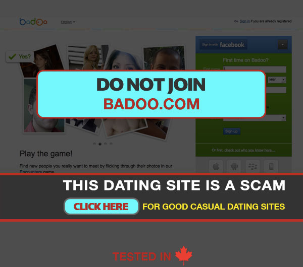 Capture of Badoo Homepage