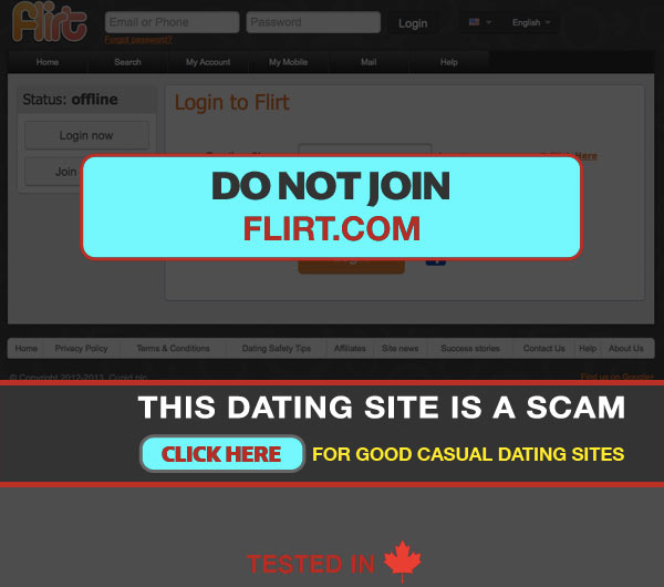 Capture of Flirt Homepage